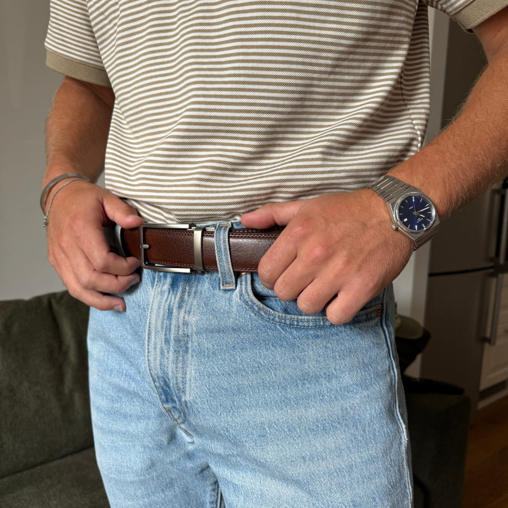 Ceinture CINTARO brune portée