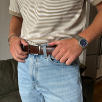 Ceinture CINTARO brune portée