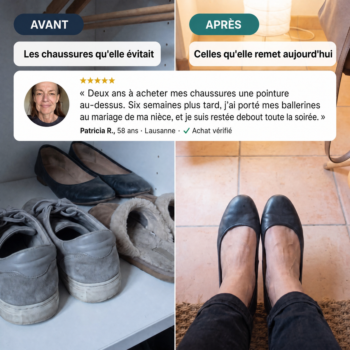 Les chaussures qu'elle remet aujourd'hui