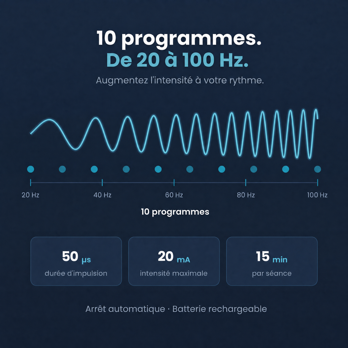 10 programmes de 20 à 100 Hz