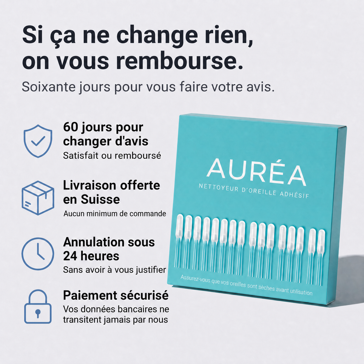 Auréa™ nettoyeur d'oreille adhésif