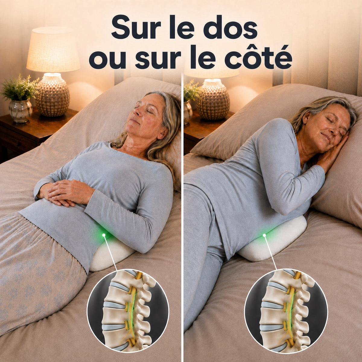 Sur le dos ou sur le côté